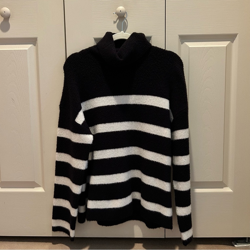 Striped Turtleneck Sweater